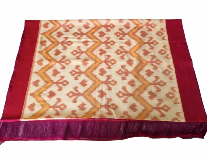 Handloom Ikat Dupatta – Soft Cotton Wrap for Women