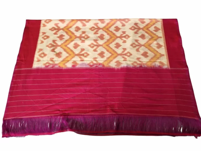 Handloom Ikat Dupatta – Soft Cotton Wrap for Women