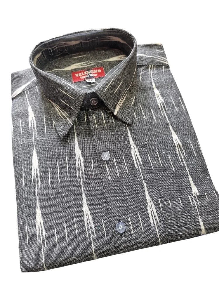 2025/08/1000364457.jpg Ikat pure Cotton shirt L Size - Image 1