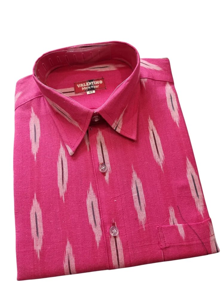 2025/08/1000364579.jpg Ikat pure Cotton shirt XXL Size - Image 1