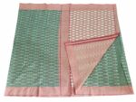 kat Mercerised Cotton pochampally Saree with Matching Blouse - Image 3