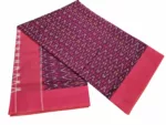 Mercerised Cotton Pochampally Saree with Traditional Ikat Weave - Image 3