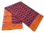 kat Mercerised Cotton pochampally Saree with Matching Blouse - Image 4