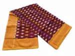 kat Mercerised Cotton pochampally Saree with Matching Blouse - Image 4