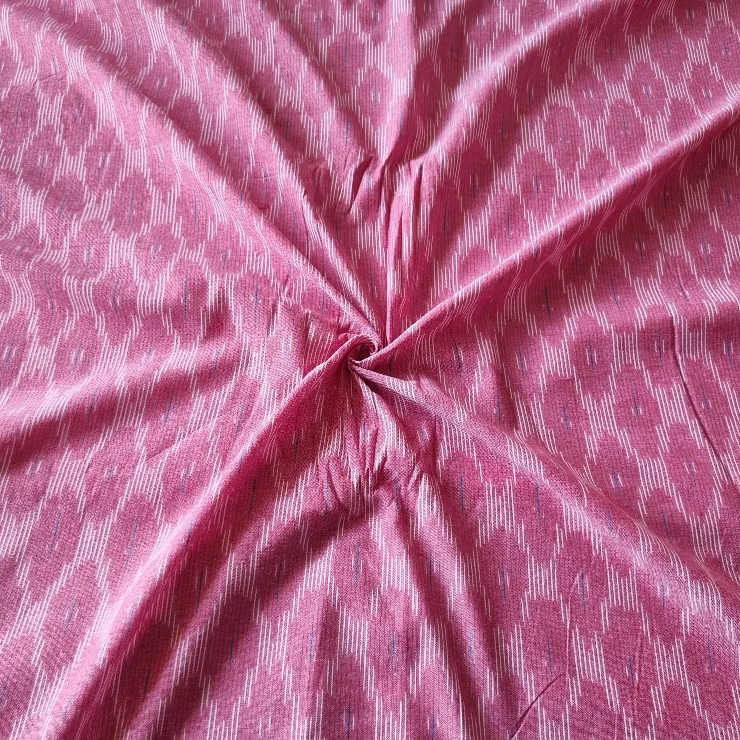 2025/09/1000377432.jpg Pure Cotton Fabric – Handwoven Ikat Design - Image 1