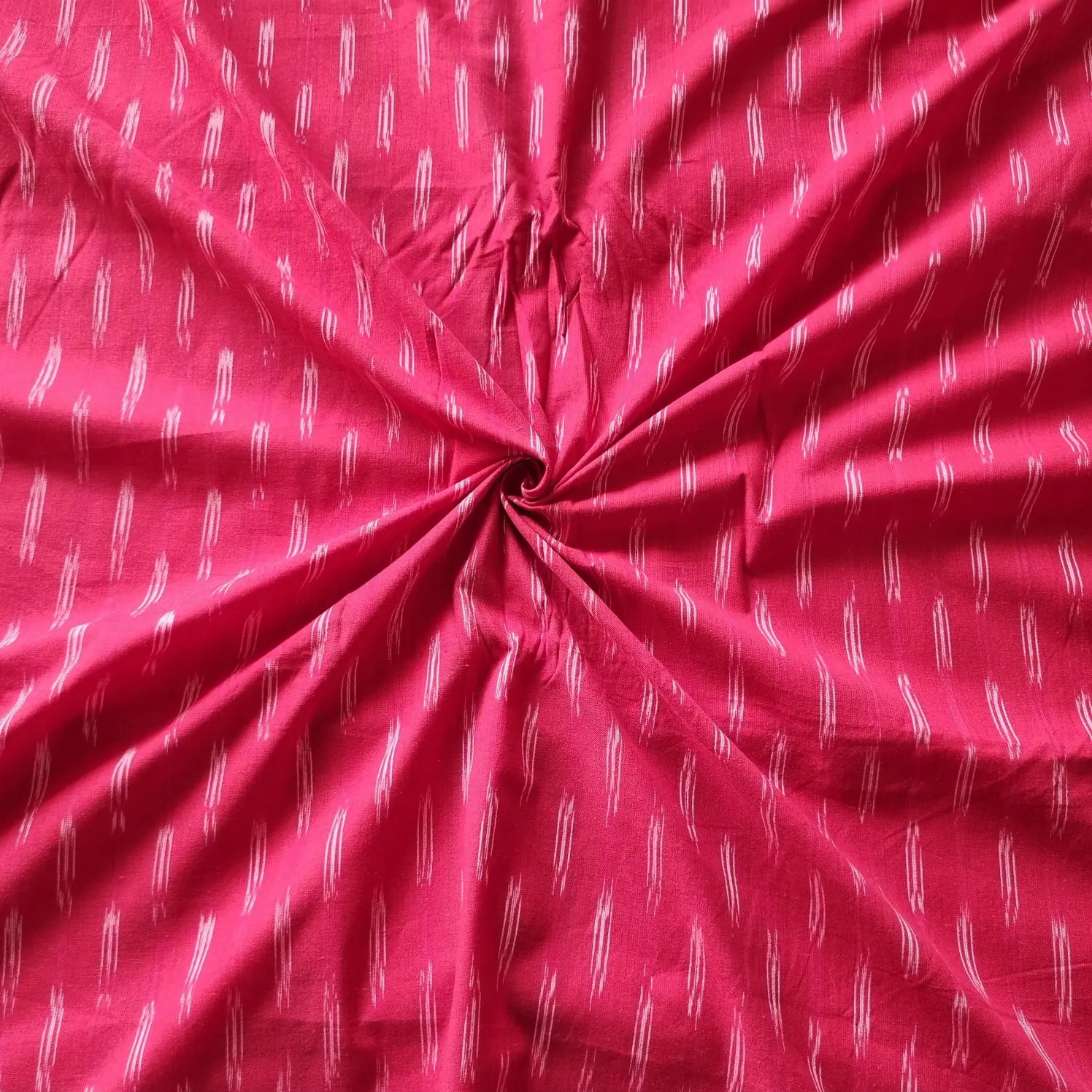 2025/09/1000377439.jpg Pure Cotton Fabric – Handwoven Ikat Design - Image 1