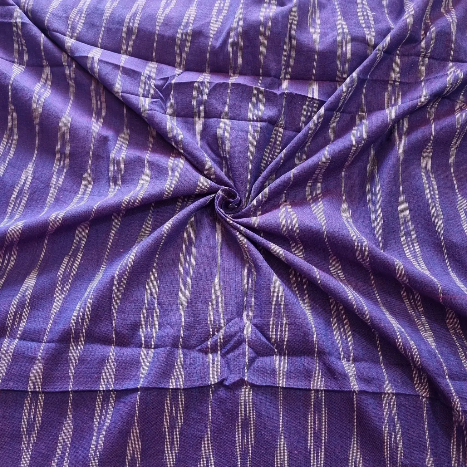 2025/09/1000377541.jpg Pure Cotton Fabric – Handwoven Ikat Design - Image 1