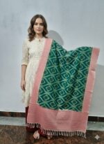 Pure Cotton Pochampally Dupatta handwoven