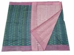 kat Mercerised Cotton pochampally Saree with Matching Blouse - Image 3
