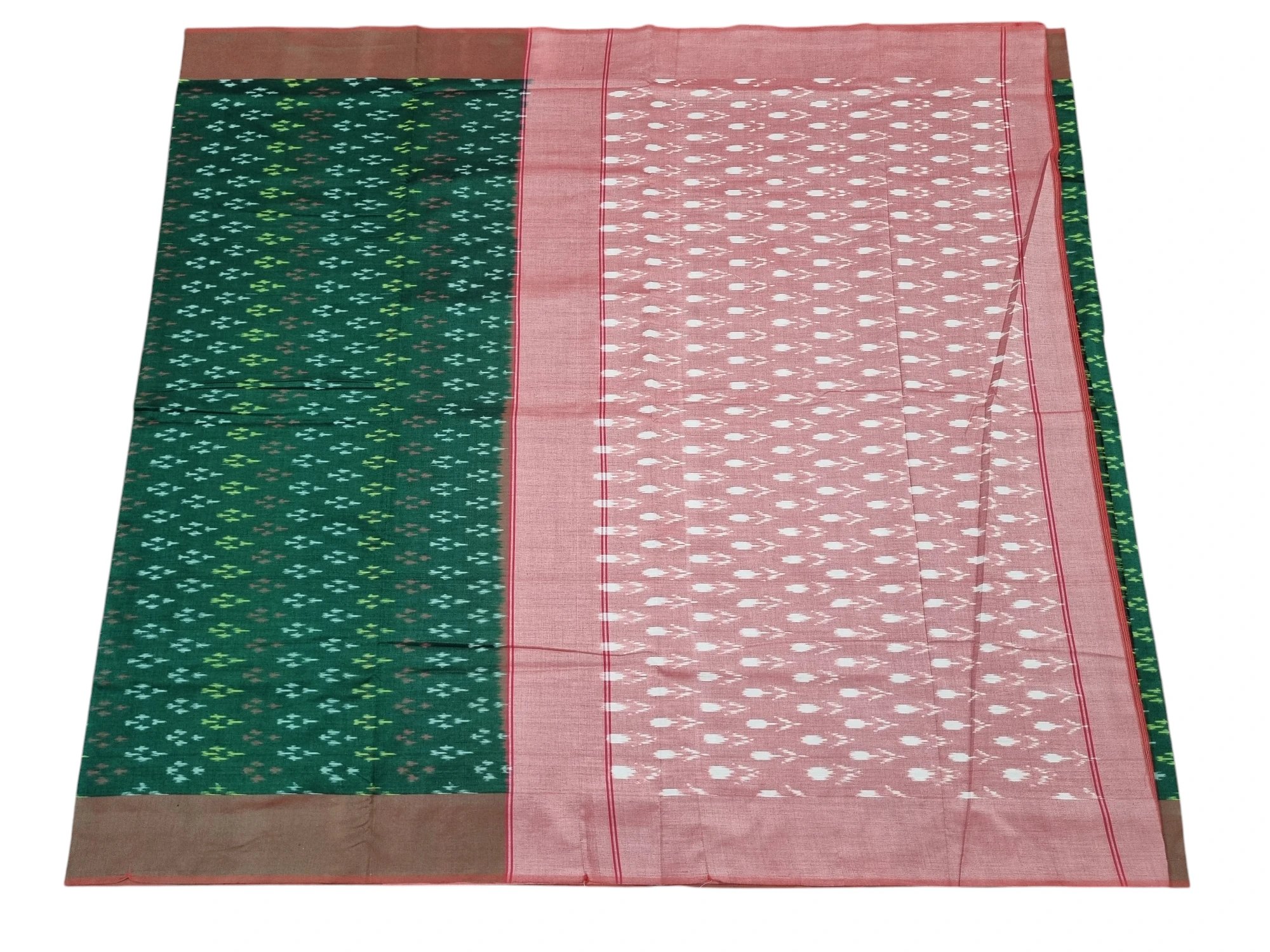 2025/09/1000386785.jpg kat Mercerised Cotton pochampally Saree with Matching Blouse - Image 1