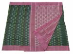 kat Mercerised Cotton pochampally Saree with Matching Blouse - Image 3