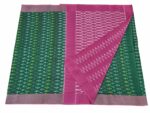 kat Mercerised Cotton pochampally Saree with Matching Blouse - Image 3