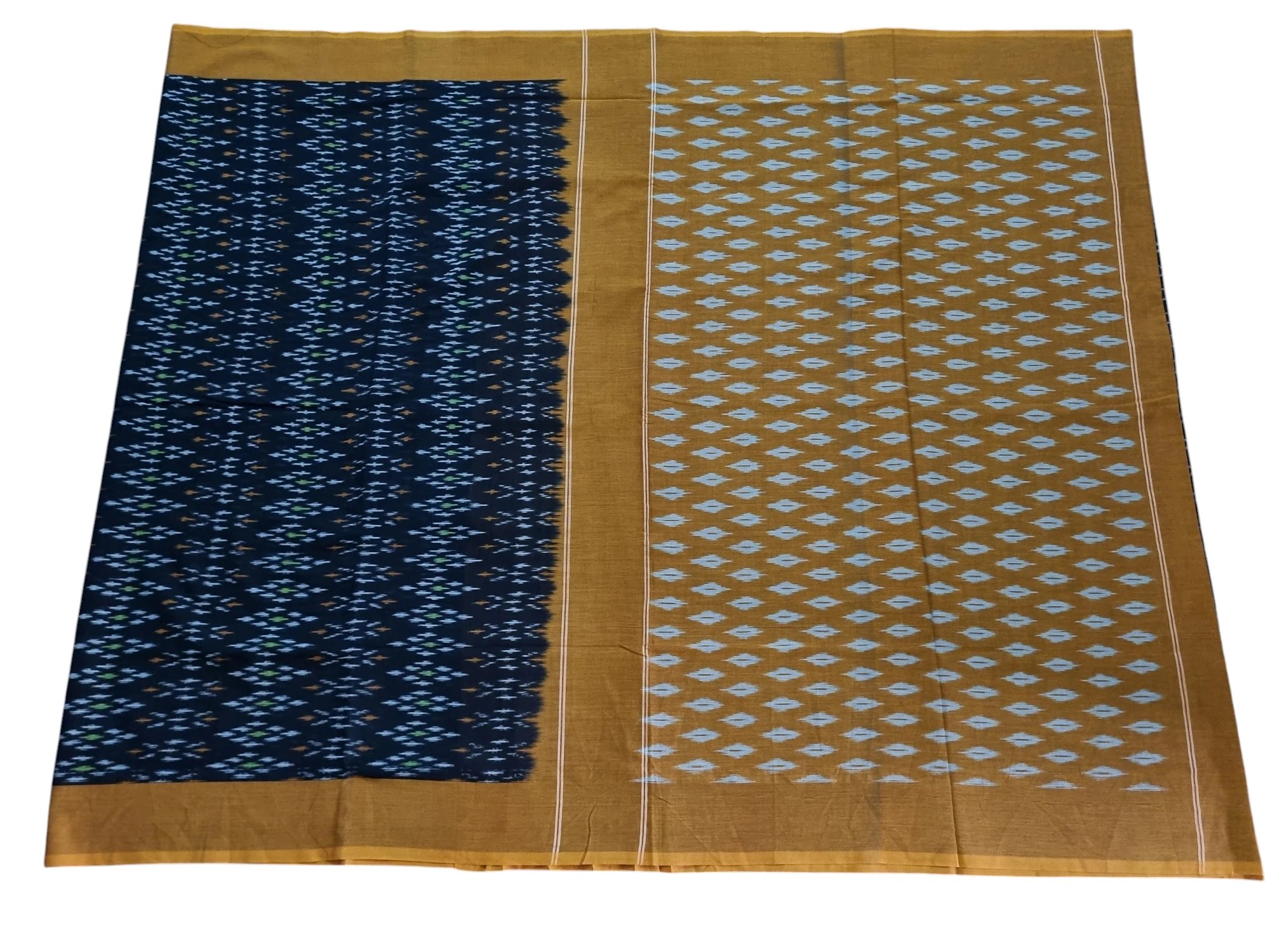 2025/09/1000386822.jpg kat Mercerised Cotton pochampally Saree with Matching Blouse - Image 1