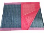 kat Mercerised Cotton pochampally Saree with Matching Blouse - Image 2