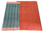 kat Mercerised Cotton pochampally Saree with Matching Blouse