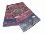 Premium Swastik Silk Saree with Matching Blouse Piece - Image 3