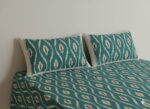 Authentic Pochampally Ikat Bedsheet – King Size 9x7 ft with 2 Pillow Covers | Handwoven - Image 3