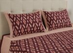 Authentic Pochampally Ikat Bedsheet – King Size 9x7 ft with 2 Pillow Covers | Handwoven - Image 2