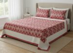 Authentic Pochampally Ikat Bedsheet – King Size 9x7 ft with 2 Pillow Covers | Handwoven