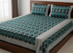 Authentic Pochampally Ikat Bedsheet – King Size 9x7 ft with 2 Pillow Covers | Handwoven