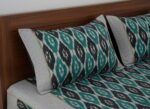 Authentic Pochampally Ikat Bedsheet – King Size 9x7 ft with 2 Pillow Covers | Handwoven - Image 2
