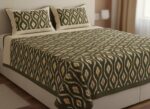 Authentic Pochampally Ikat Bedsheet – King Size 9x7 ft with 2 Pillow Covers | Handwoven