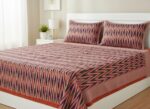 Authentic Pochampally Ikat Bedsheet – King Size 9x7 ft with 2 Pillow Covers | Handwoven