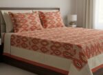 Authentic Pochampally Ikat Bedsheet – King Size 9x7 ft with 2 Pillow Covers | Handwoven