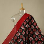 Premium Telia Fabric – Black & Red